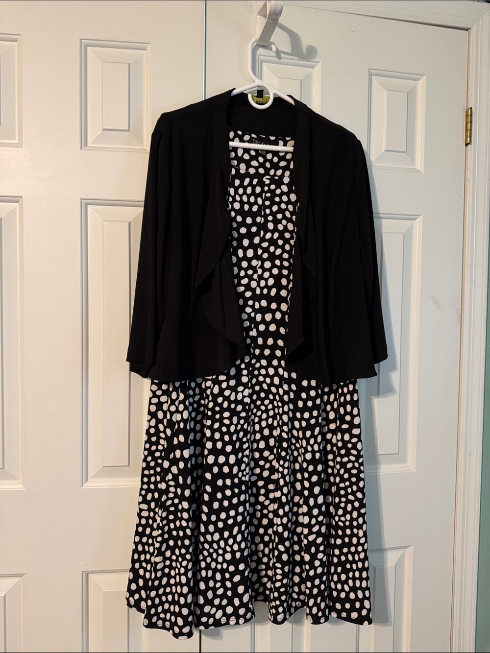 Black and White Polka Dot Sleeveless Dress